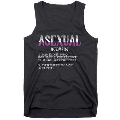 Asexual Person Definition Asexuality Pride Aromantic Ace Tank Top