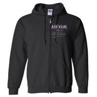 Asexual Person Definition Asexuality Pride Aromantic Ace Full Zip Hoodie