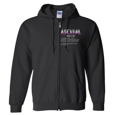 Asexual Person Definition Asexuality Pride Aromantic Ace Full Zip Hoodie