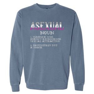 Asexual Person Definition Asexuality Pride Aromantic Ace Garment-Dyed Sweatshirt