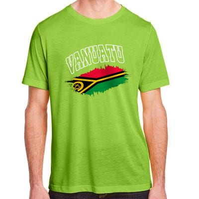 Athletic Patriotic Design Vanuatu Flag Adult ChromaSoft Performance T-Shirt