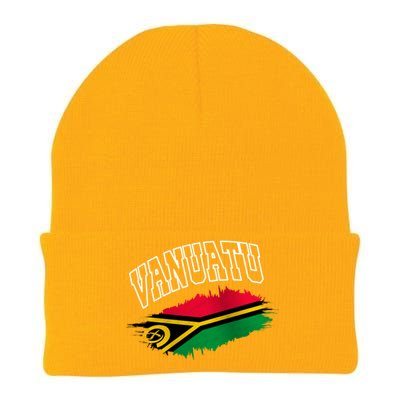 Athletic Patriotic Design Vanuatu Flag Knit Cap Winter Beanie