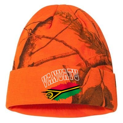 Athletic Patriotic Design Vanuatu Flag Kati Licensed 12" Camo Beanie