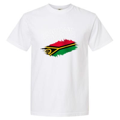 Athletic Patriotic Design Vanuatu Flag Garment-Dyed Heavyweight T-Shirt