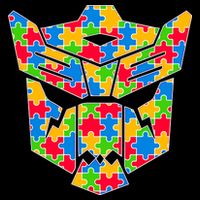 Autism Puzzle Dinobot Logo Drawstring Bag