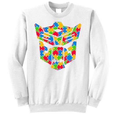 Autism Puzzle Dinobot Logo Sweatshirt