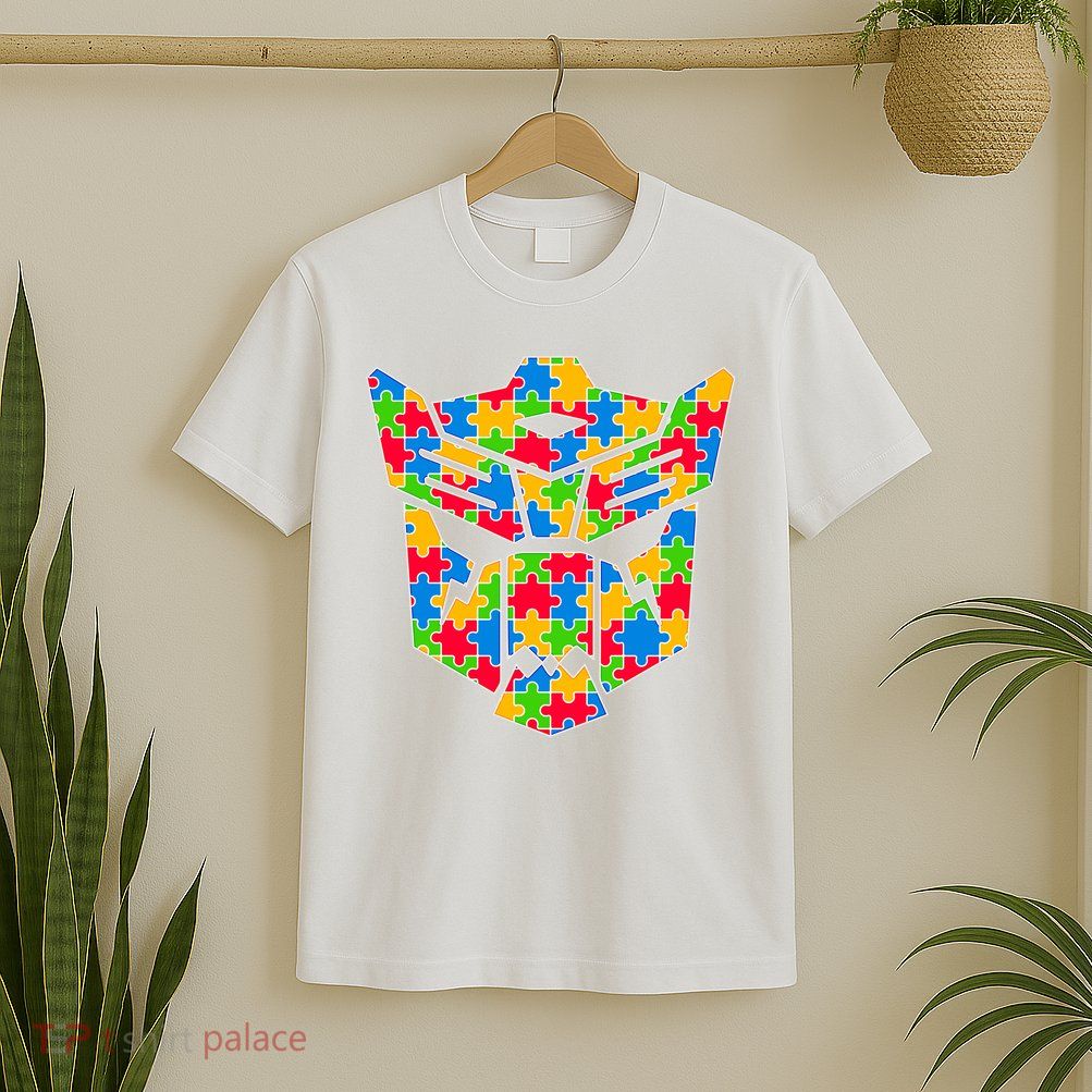 Autism Puzzle Dinobot Logo T-Shirt