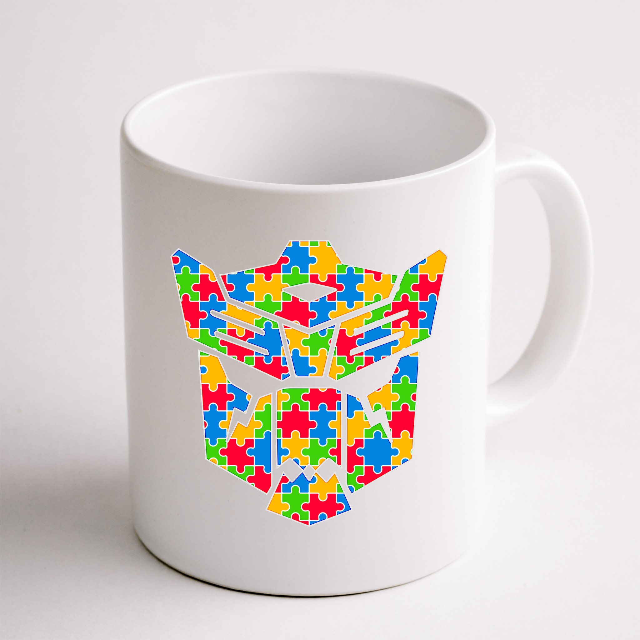 Autism Puzzle Dinobot Logo Mug