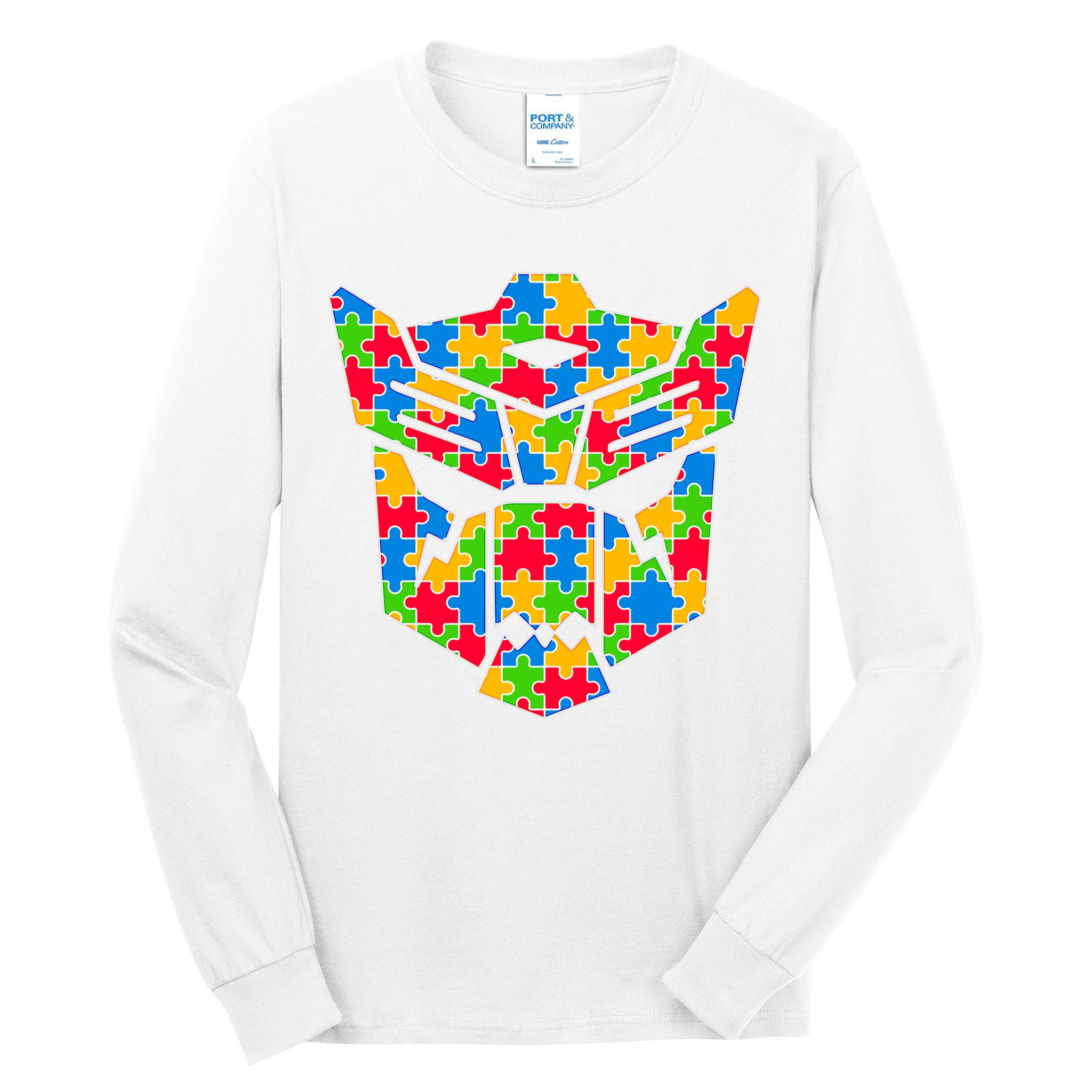 Autism Puzzle Dinobot Logo Tall Long Sleeve T-Shirt