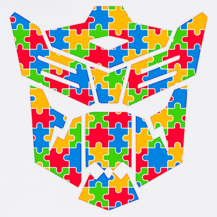 Autism Puzzle Dinobot Logo Baby Bodysuit