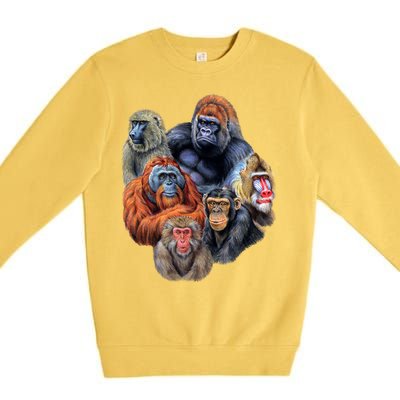 Ape Collage Premium Crewneck Sweatshirt