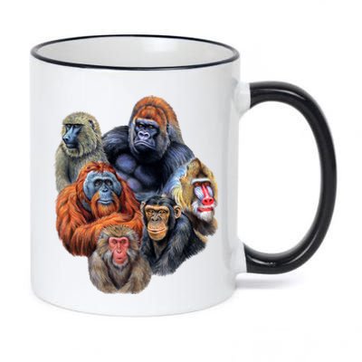 Ape Collage 11oz Black Color Changing Mug