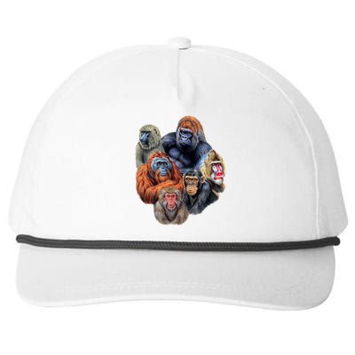 Ape Collage Snapback Five-Panel Rope Hat