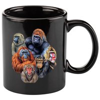 Ape Collage 11oz C Handle Ceramic Mug