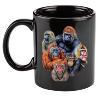 Ape Collage 11oz C Handle Ceramic Mug