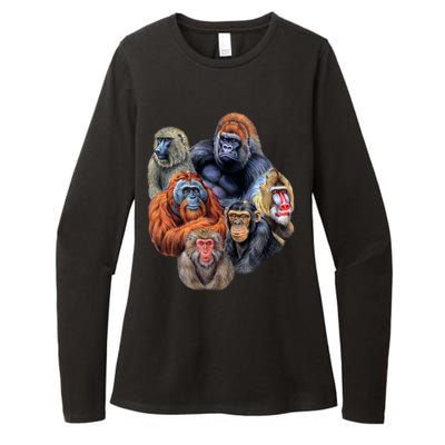 Ape Collage Womens CVC Long Sleeve Shirt