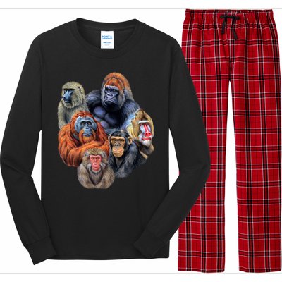 Ape Collage Long Sleeve Pajama Set