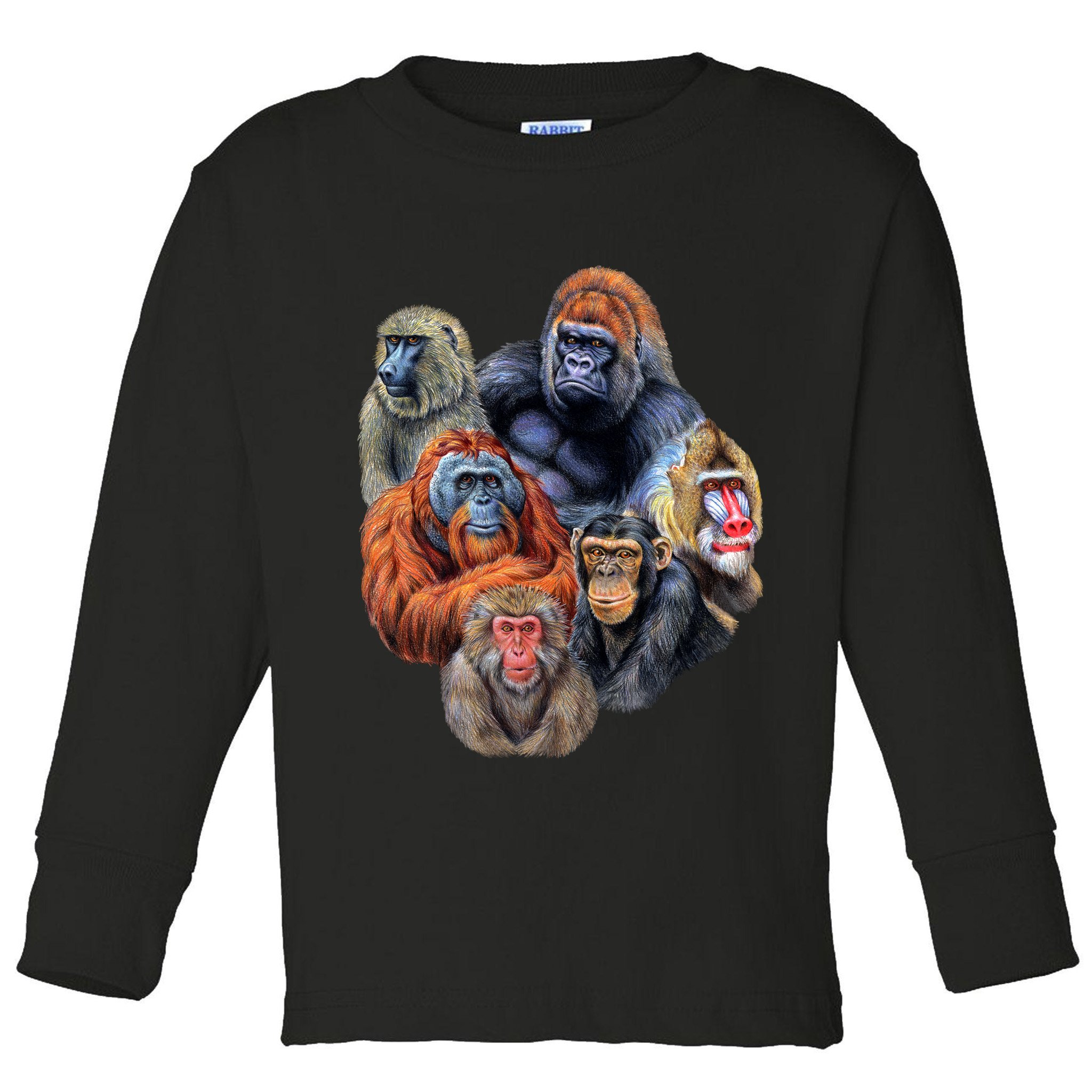 Ape Collage Toddler Long Sleeve Shirt