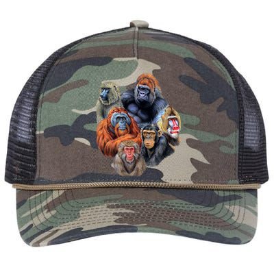 Ape Collage Retro Rope Trucker Hat Cap