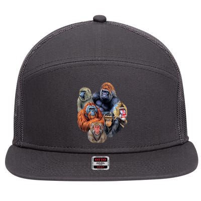 Ape Collage 7 Panel Mesh Trucker Snapback Hat