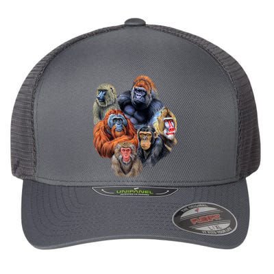 Ape Collage Flexfit Unipanel Trucker Cap