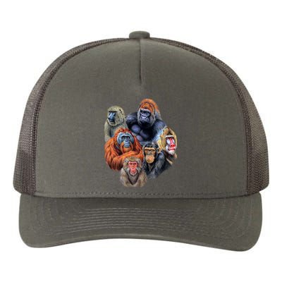 Ape Collage Yupoong Adult 5-Panel Trucker Hat