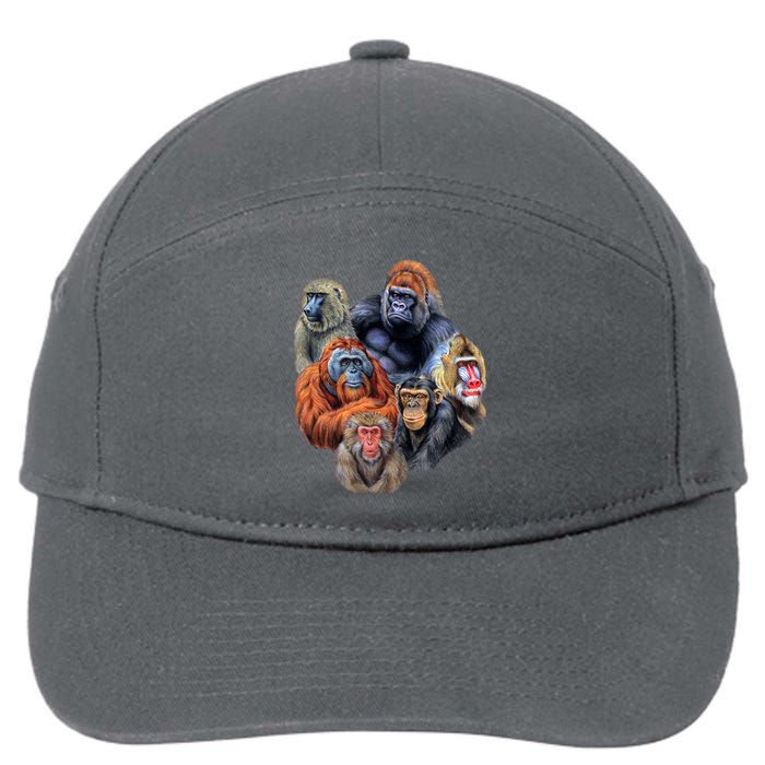 Ape Collage 7-Panel Snapback Hat