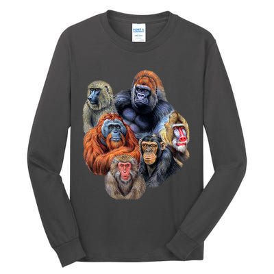 Ape Collage Tall Long Sleeve T-Shirt