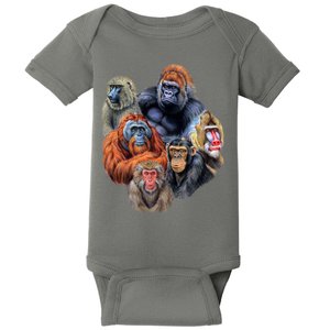 Ape Collage Baby Bodysuit