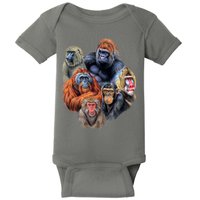 Ape Collage Baby Bodysuit