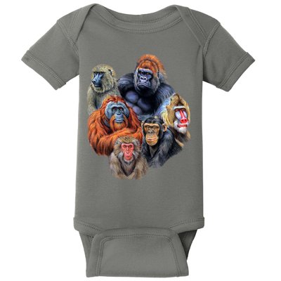 Ape Collage Baby Bodysuit