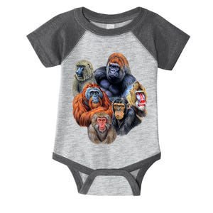 Ape Collage Infant Baby Jersey Bodysuit