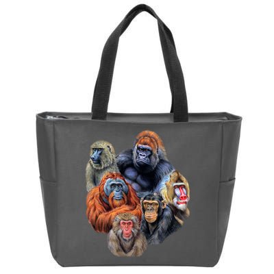 Ape Collage Zip Tote Bag