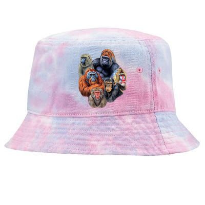 Ape Collage Tie-Dyed Bucket Hat