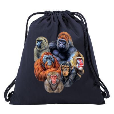 Ape Collage Drawstring Bag