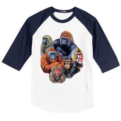 Ape Collage Baseball Sleeve Shirt