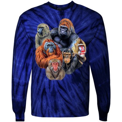 Ape Collage Tie-Dye Long Sleeve Shirt