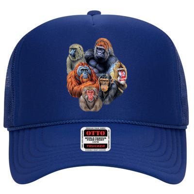 Ape Collage High Crown Mesh Back Trucker Hat