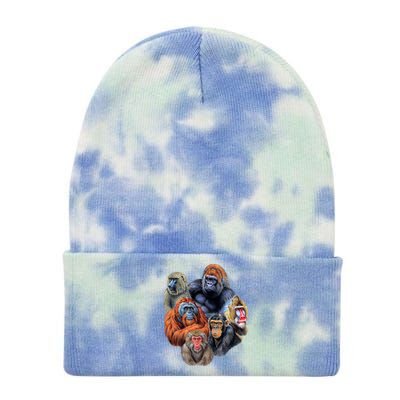 Ape Collage Tie Dye 12in Knit Beanie