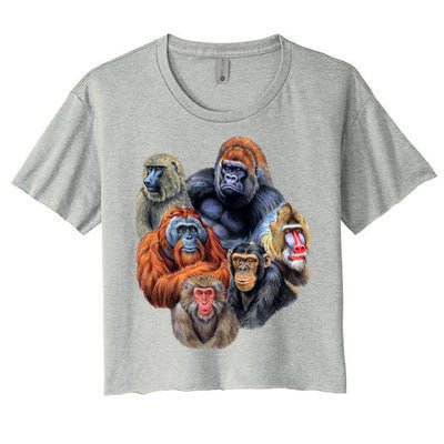 Ape Collage Women's Crop Top Tee