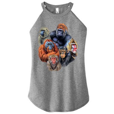 Ape Collage Women's Perfect Tri Rocker Tank