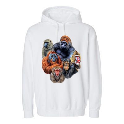 Ape Collage Garment-Dyed Fleece Hoodie