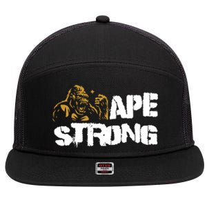 Ape Strong 7 Panel Mesh Trucker Snapback Hat