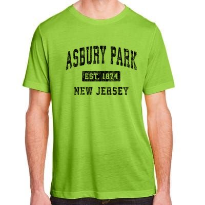 Asbury Park Est 1874 New Jersey Nj Vintage Established Sports Design Adult ChromaSoft Performance T-Shirt