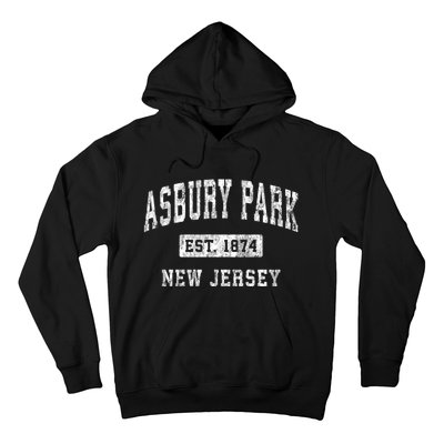 Asbury Park Est 1874 New Jersey Nj Vintage Established Sports Design Hoodie