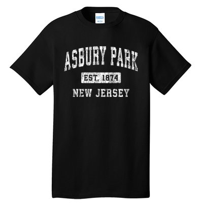 Asbury Park Est 1874 New Jersey Nj Vintage Established Sports Design Tall T-Shirt