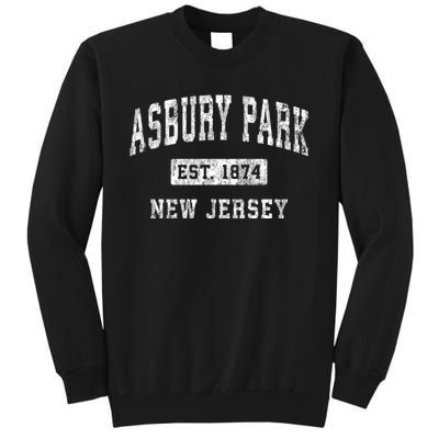 Asbury Park Est 1874 New Jersey Nj Vintage Established Sports Design Tall Sweatshirt