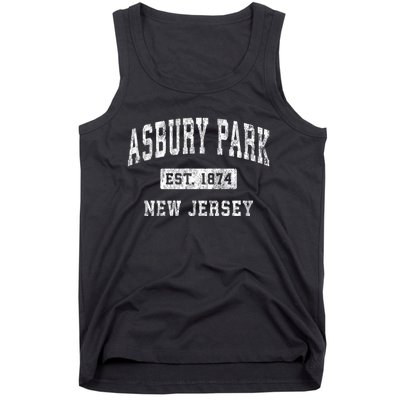 Asbury Park Est 1874 New Jersey Nj Vintage Established Sports Design Tank Top