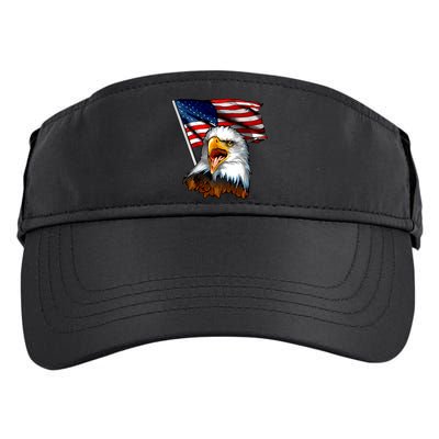 American Patriotic Eagle Flag Adult Drive Performance Visor
