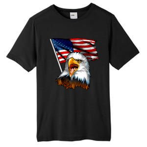 American Patriotic Eagle Flag Tall Fusion ChromaSoft Performance T-Shirt